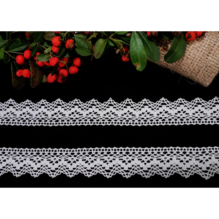 ALKA DANTEL MERSERİZE KOPANAKİ 10 METRE 8752 MERSERİZE WHİTE