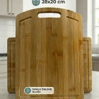 Pirge Bambu Oluklu Kesme Tahtası 28x20 cm
