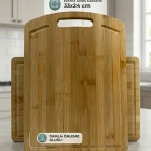 Pirge Bambu Oluklu Kesme Tahtası 33x24 cm