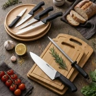 Pirge Kobe 13 Parça Bıçak Seti & Kesme Tahtası Hediyeli