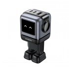 Ugreen Nexode Uno 65W Robot GaN Hızlı Şarj Cihazı 2xUSB-C, 1xUSB-A, Gri