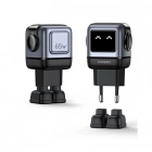 Ugreen Nexode Uno 65W Robot GaN Hızlı Şarj Cihazı 2xUSB-C, 1xUSB-A, Gri