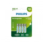 Philips Şarj Edilebilir AAA 700 mAh X4