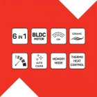 Arzum Revolution BLDC Ionic Hava Üflemeli Saç Şekillendirici 6 Farklı Başlıklı - AR5166