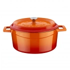 Döküm Beşli Tencere Tava Seti Trendy-Turuncu