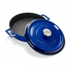 Döküm Yayvan Tencere Trendy Kapak - Çap 28 Cm - Mavi