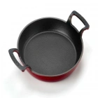 Lava Yuvarlak Kulplu 16-20 cm 2li Döküm Sahan Seti-Kırmızı