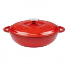 Lava 22 Cm Yuvarlak Derin Tencere-28 Cm Yuvarlak Sığ Kırmızı Herıtage Tencere Seti
