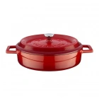 Lava 24 Cm Derin Yuvarlak 28 Cm Sığ Yuvarlak 2li Döküm Kırmızı Tencere Seti