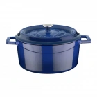 Lava 24 Cm Yuvarlak Derin Tencere - 28 Cm Yuvarlak Sığ Mavi Tencere Seti