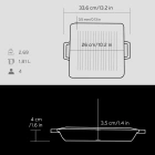 Lava Döküm Kare Izgara Tavası Döküm Demir Yekpare Çift Kulplu Ölçü 26x26cm