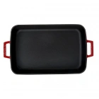 Lava Döküm Kırmızı Dikdörtgen 26x40 cm Tepsi