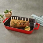 Lava Döküm Kırmızı Dikdörtgen 26x40 cm Tepsi