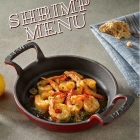 Lava Yekpare Çift Kulplu 16 cm Kırmızı Yuvarlak Döküm Demir Sahan