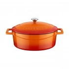 Lava Folk Oval Turuncu 23x29 cm Döküm Tencere