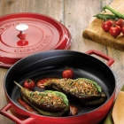 Lava Lava Trendy 28 cm Yayvan Döküm Kırmızı Tencere