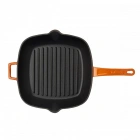 Lava Metal Saplı 26x26 cm Döküm Turuncu Izgara Tava