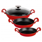 Lava NEO Trendy 12 Parça Kırmızı Döküm Tencere Seti