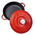 Lava New Heritage Döküm Çok Amaçlı Yayvan Tencere 28 cm Kırmızı