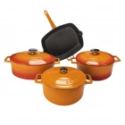 Lava Turka 7 Parça Döküm Turuncu Tencere Seti