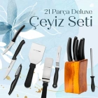 Pirge Çeyizlik Bıçak Seti Deluxe - 21 Parça - 35077