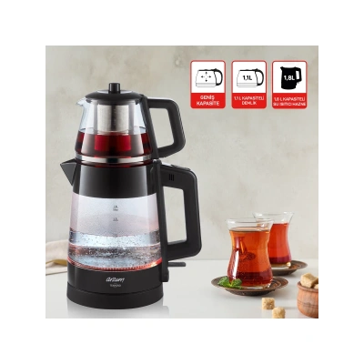 Arzum AR3136 Teamond Çay Makinesi - Siyah