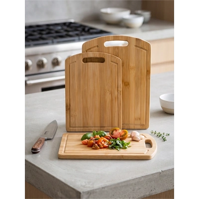 Pirge Bambu Oluklu Kesme Tahtası 33x24/28x20 cm