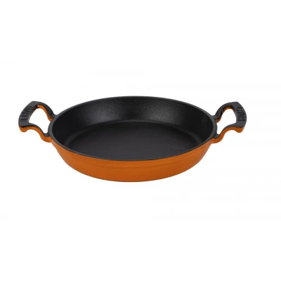 Lava Yuvarlak Yekpare Kulplu Turuncu 20 cm Döküm Sahan