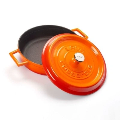 Lava Trendy 24 cm Yayvan Döküm Turuncu Tencere