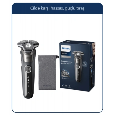 Philips 5000 Serisi Tıraş Makinesi S5887/10,Sinekkaydı Tıraş,Islak ve Kuru Kullanım,Hassas Düzeltici