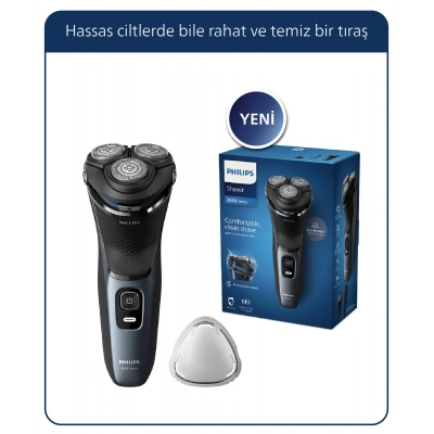 Philips S3144/00 Shaver 3000 Series Islak ve Kuru Elektrikli Tıraş Makinesi
