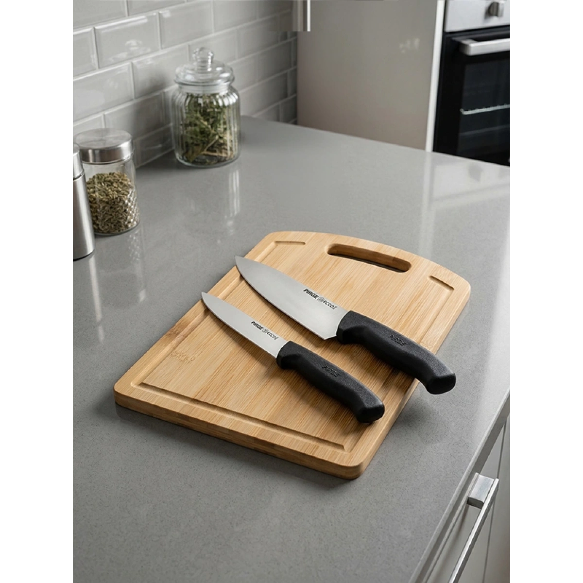 Pirge Comfort 3 Parça Bıçak Seti & Kesme Tahtası Hediyeli