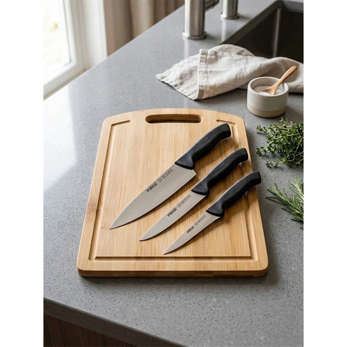 Pirge Ecco Şef Baba Bıçak Seti - 35175 - Kesme Tahtası Hediye