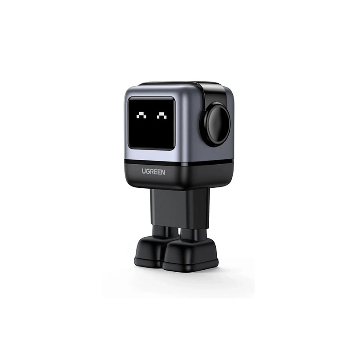 Ugreen Nexode Uno 65W Robot GaN Hızlı Şarj Cihazı 2xUSB-C, 1xUSB-A, Gri