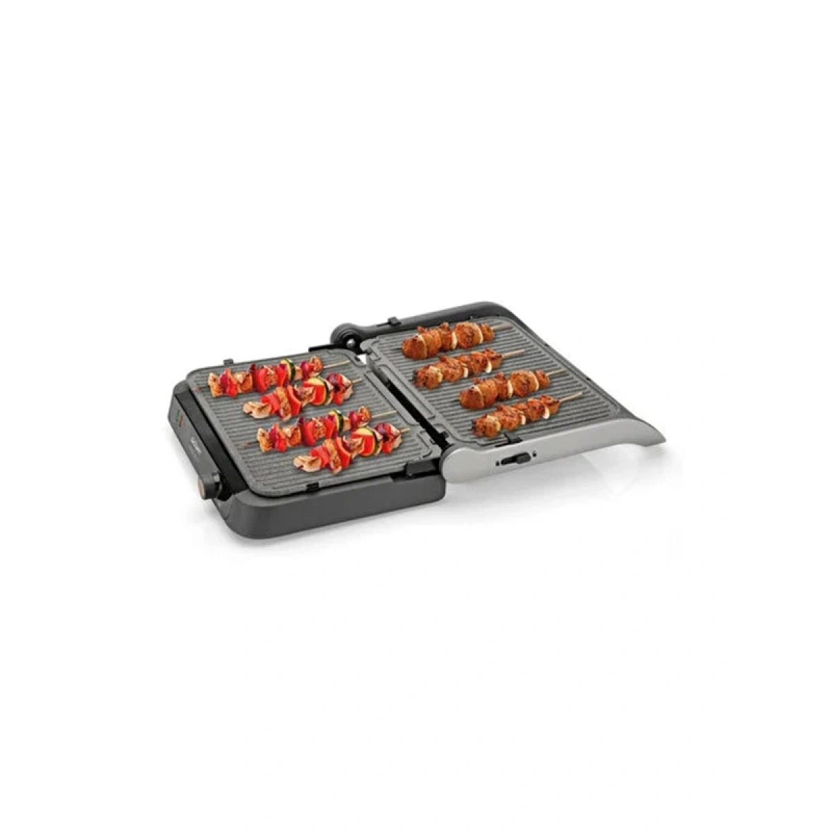 Arzum AR2001 Tostçu Delux 1800 W Granit Tost Makinesi, Çift Taraflı Plaka, 180 Derece Açılır Gövde, Inox