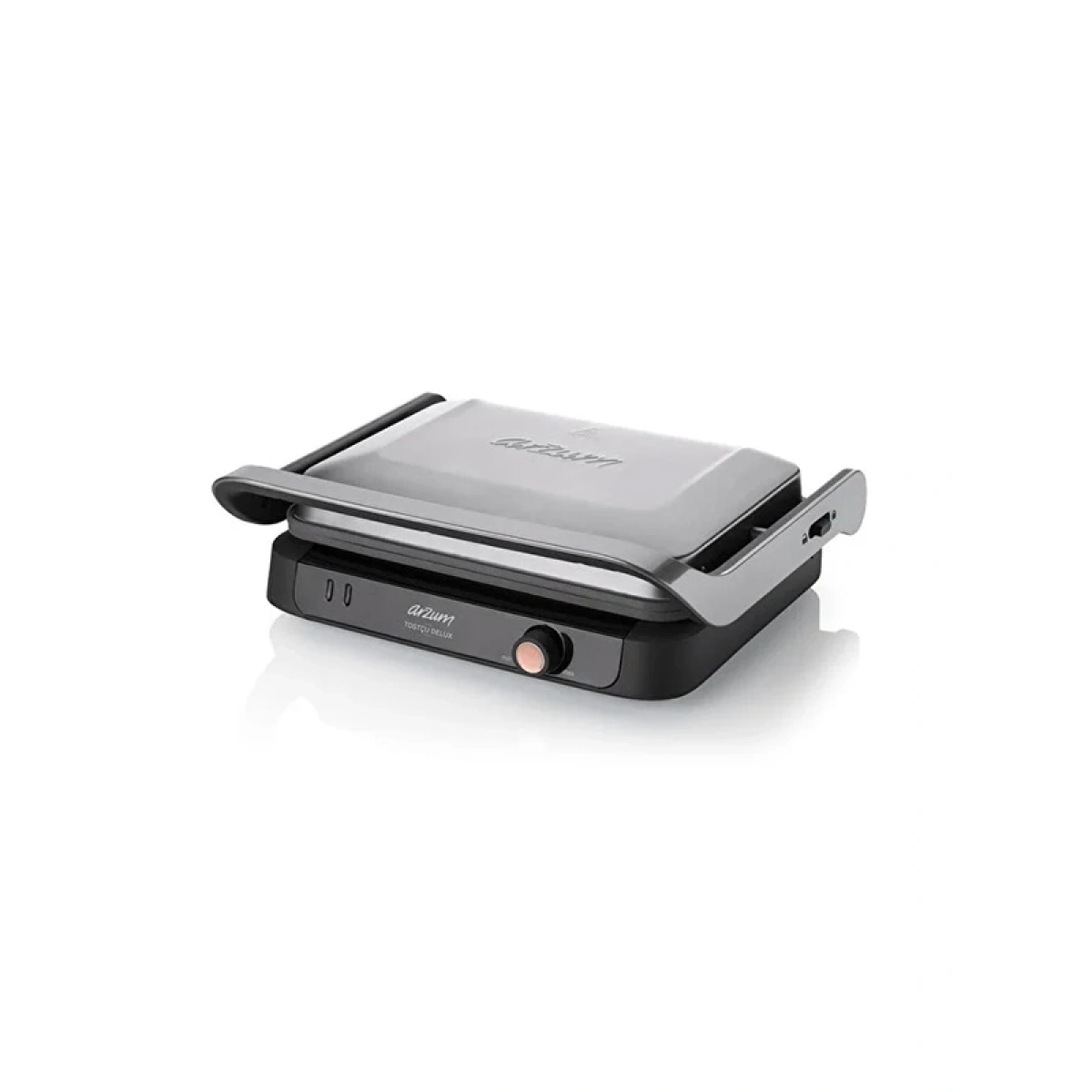 Arzum AR2001 Tostçu Delux 1800 W Granit Tost Makinesi, Çift Taraflı Plaka, 180 Derece Açılır Gövde, Inox