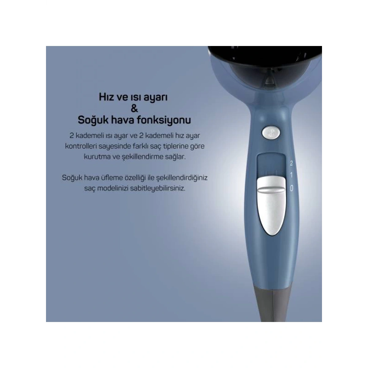 Arzum AR5014-DM Senfony Color Saç Kurutma Makinesi - Derin Mavi