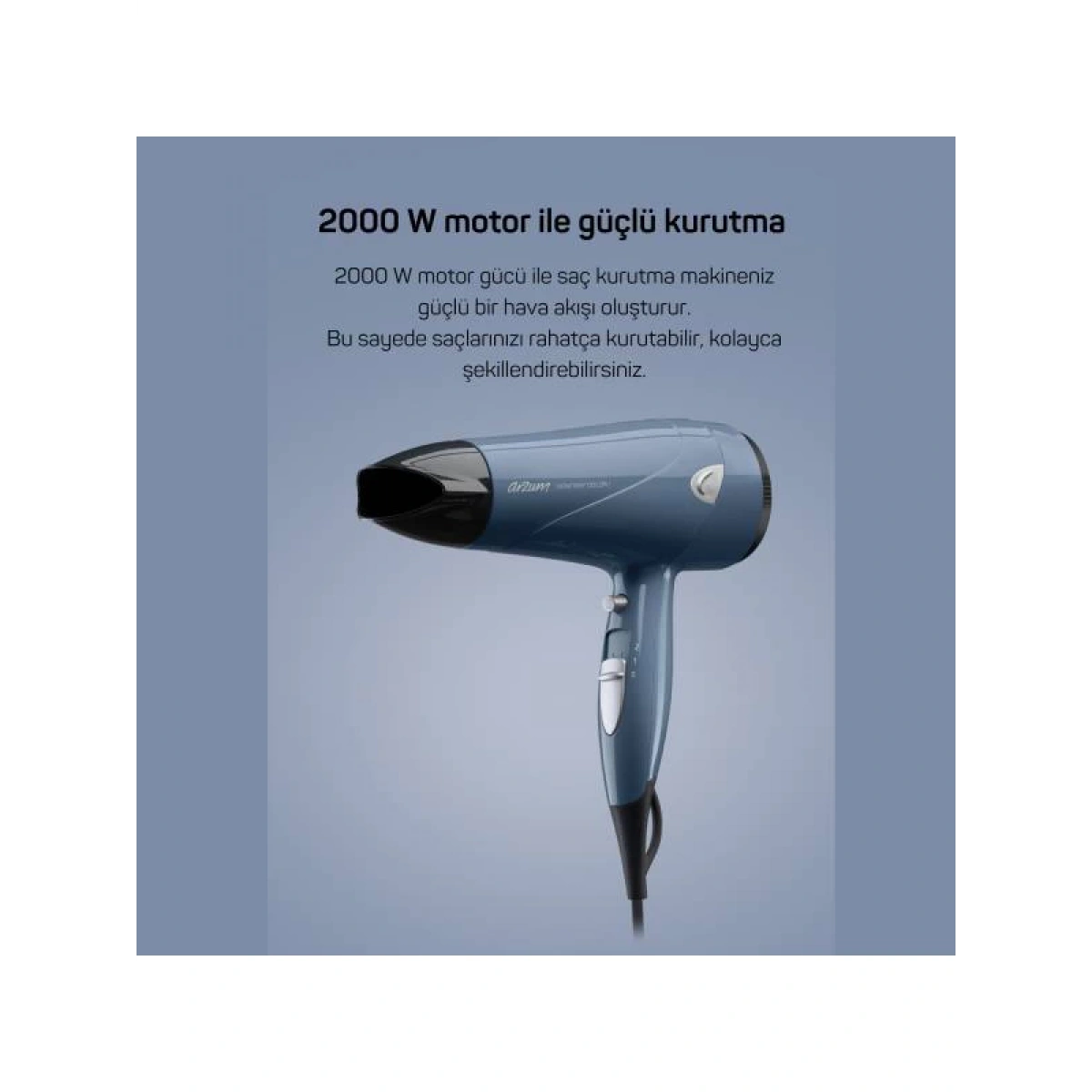 Arzum AR5014-DM Senfony Color Saç Kurutma Makinesi - Derin Mavi