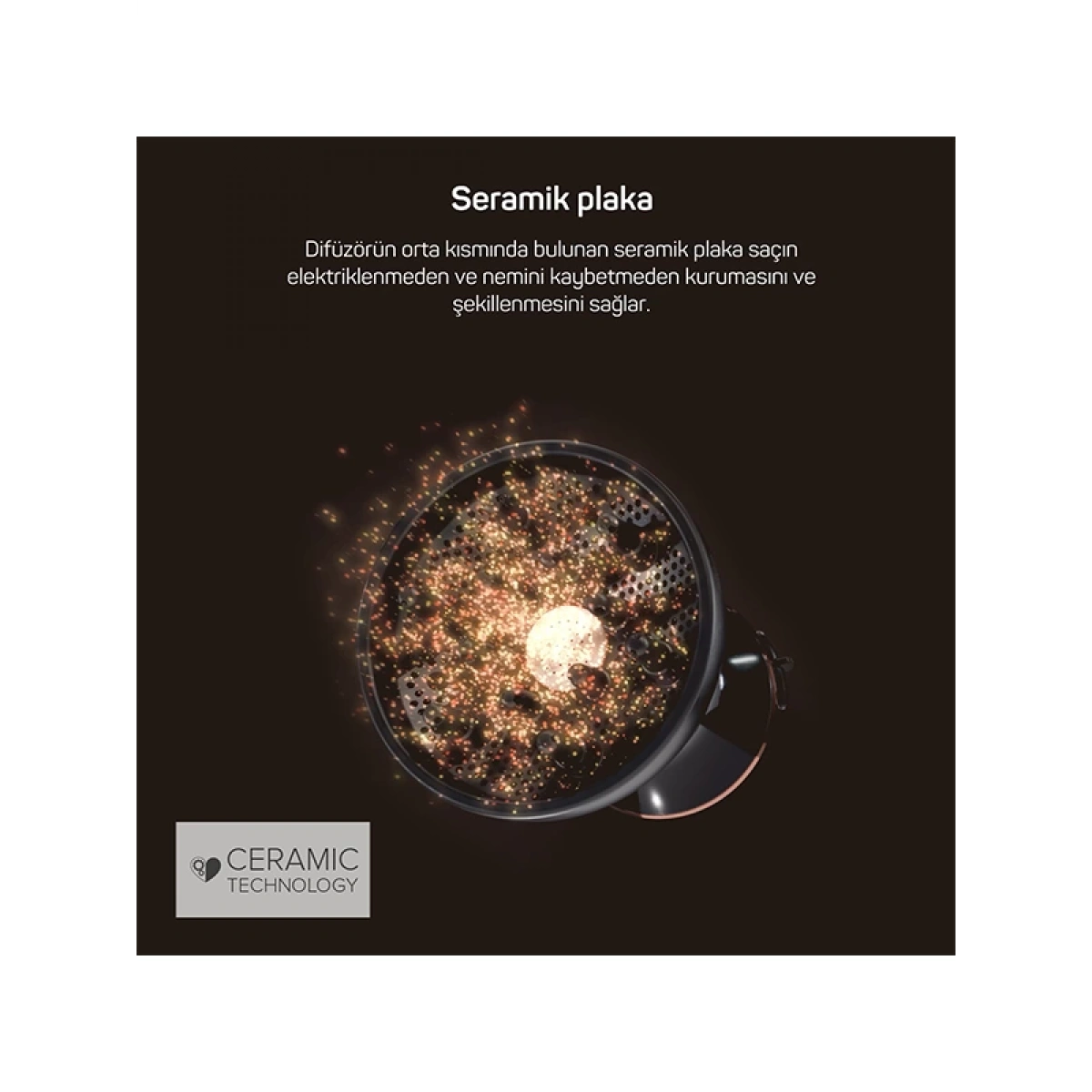 Arzum AR5086 Bellissima Diffon Ceramic Saç Kurutma Makinesi - Siyah