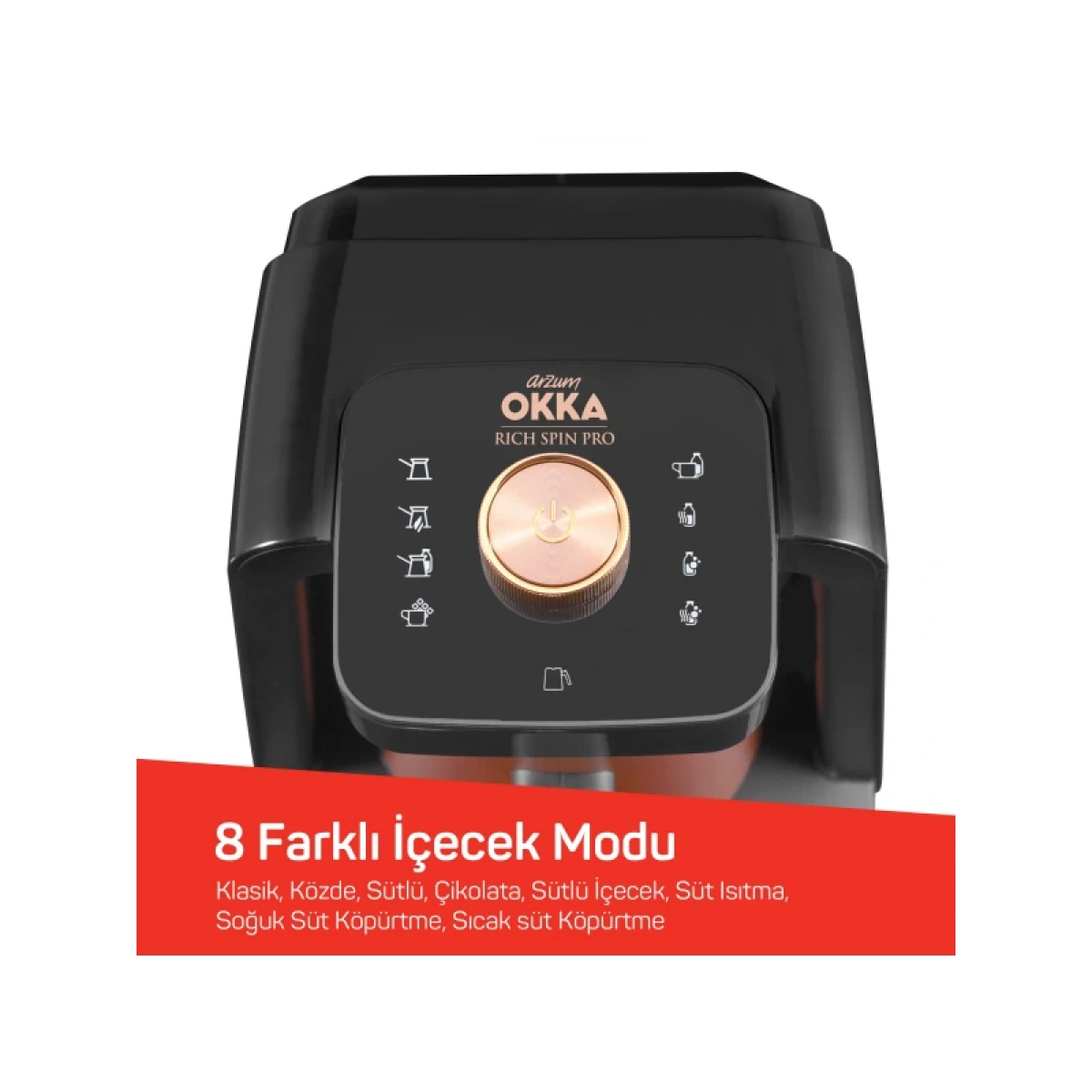 Arzum OK0020-K OKKA Rich Spin Pro Türk Kahvesi Makinesi - Bakır