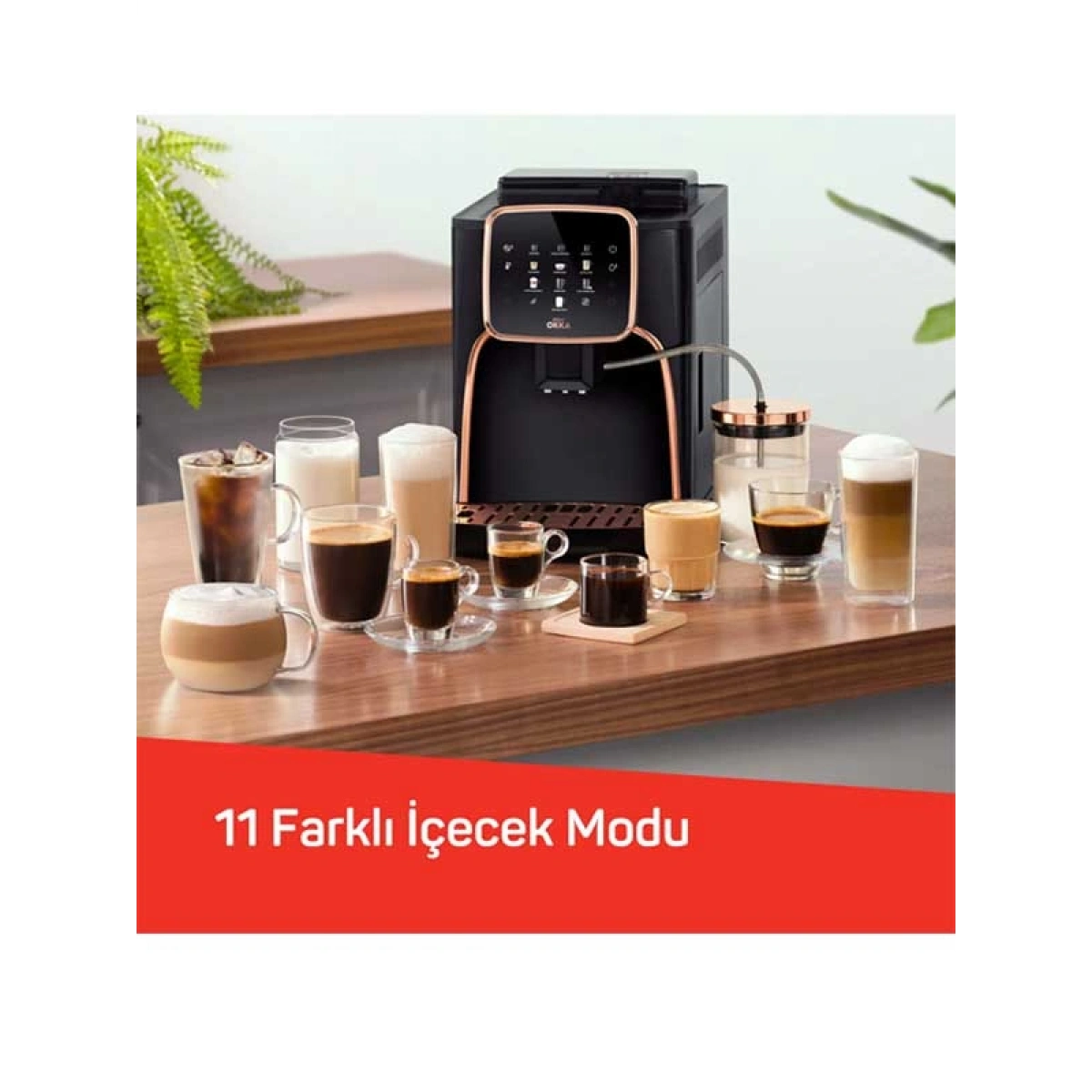 Arzum Okka Espresso Pro M Tam Otomatik Espresso Makinesi Bakır - OK0028-04