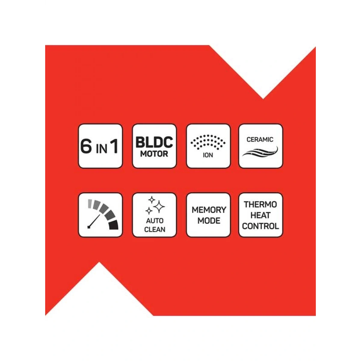 Arzum Revolution BLDC Ionic Hava Üflemeli Saç Şekillendirici 6 Farklı Başlıklı - AR5166