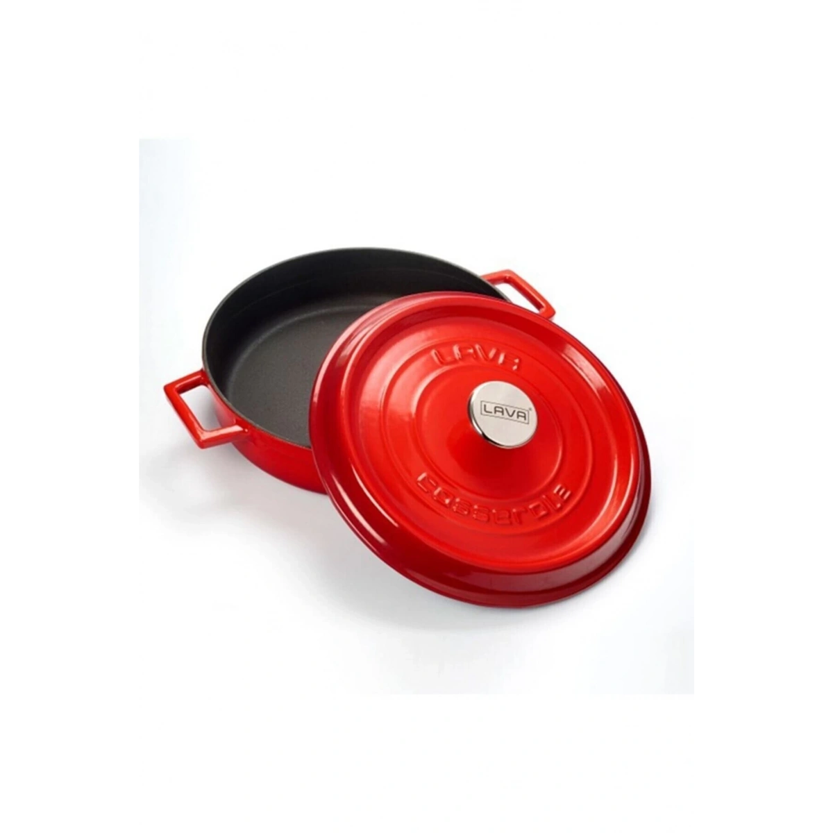 Döküm Beşli Tencere Tava Seti Trendy-Kırmızı