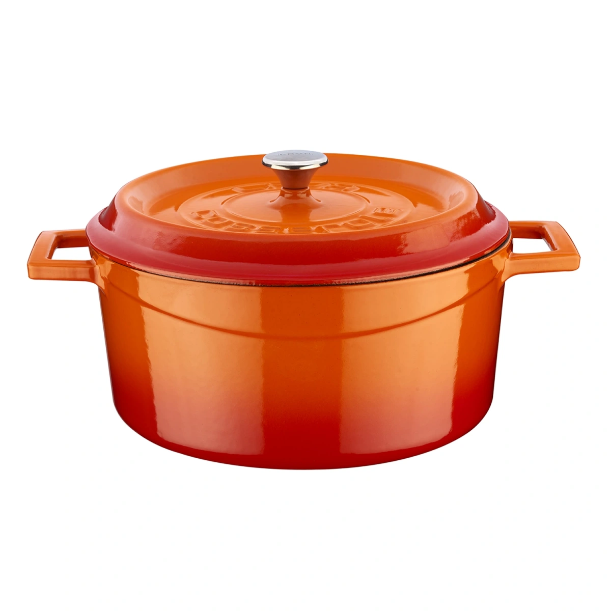 Döküm Beşli Tencere Tava Seti Trendy-Turuncu