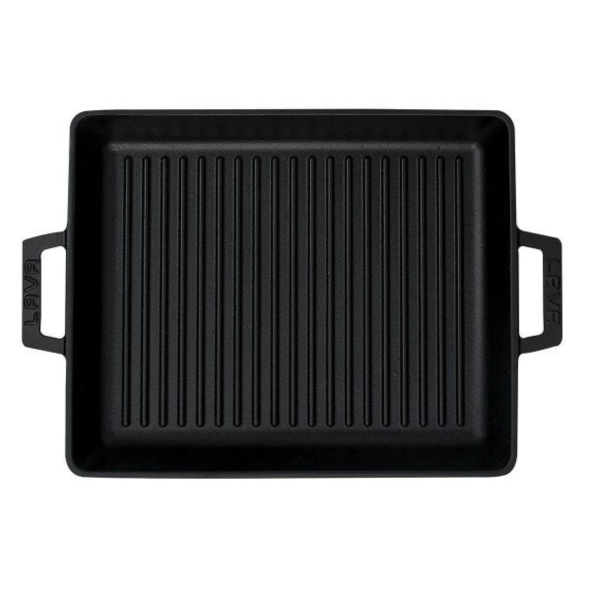 Lava Döküm Dikdörtgen 26x32 cm Metal Kulplu Izgara Tava