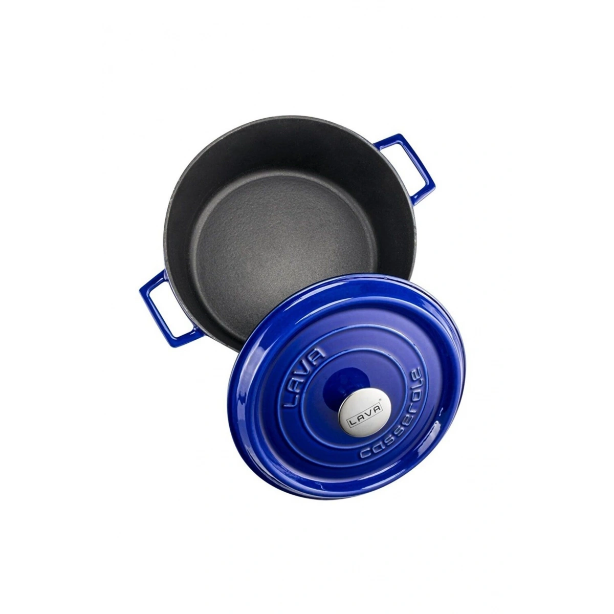 Lava Trendy 24 cm Yuvarlak Mavi Döküm Tencere