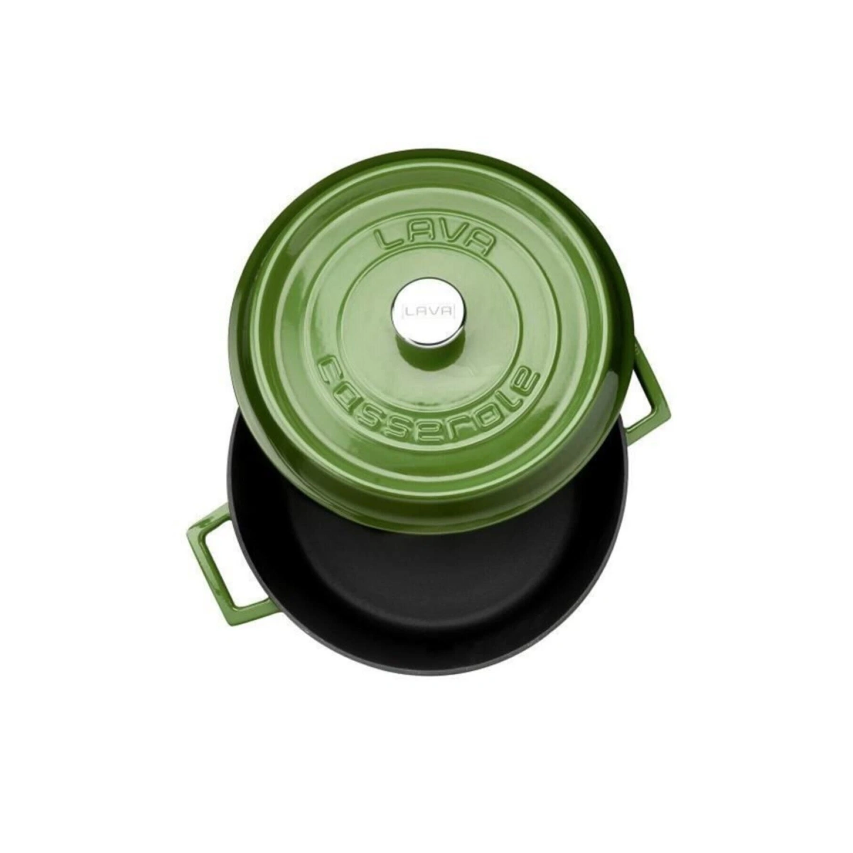 Lava Trendy 28 cm Yuvarlak Döküm Yeşil Tencere