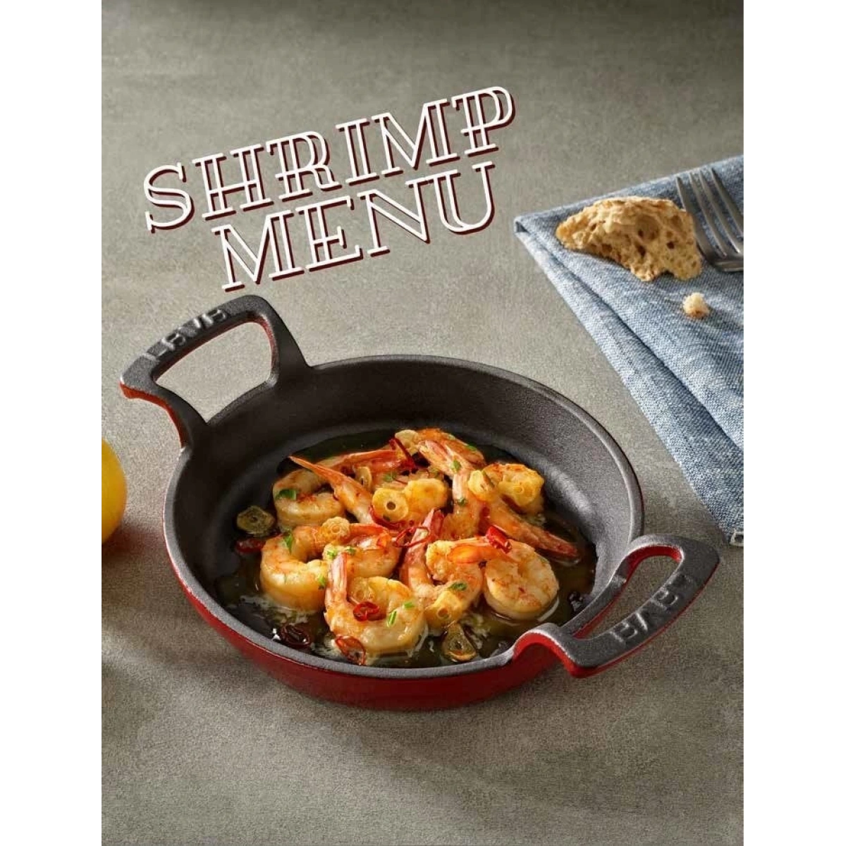 Lava Yekpare Çift Kulplu 16 cm Turuncu Yuvarlak Döküm Demir Sahan