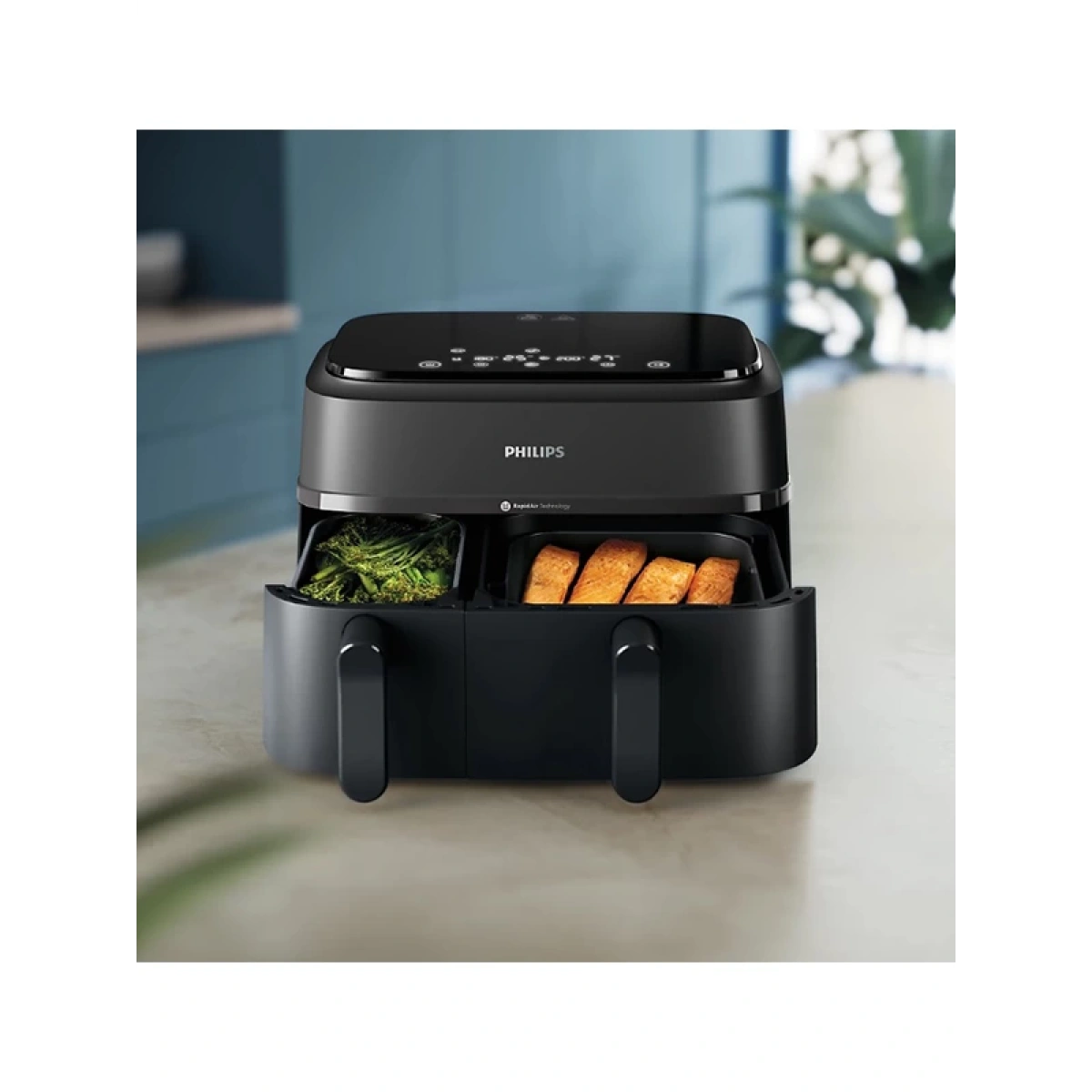 Philips 3000 Serisi Çift Hazneli Airfryer NA350/00 9 lt Yağsız Fritöz