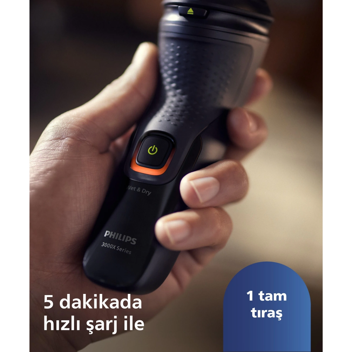 Philips 3000XSerisi Tıraş Makinesi X3021/00,Sinekkaydı Tıraş,Islak ve Kuru Kullanım,Hassas Düzeltici